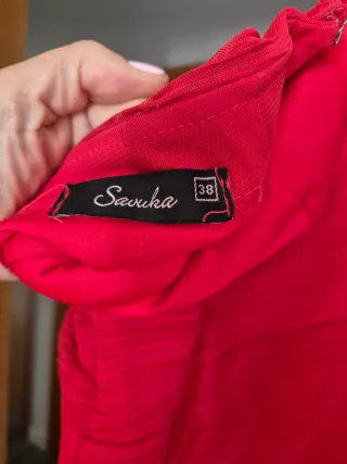 Vestido de fiesta Savuka rojo talla 38