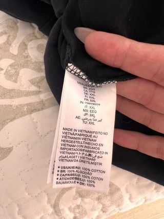 Amazon Essentials Camiseta Manga Larga XXL Negra 