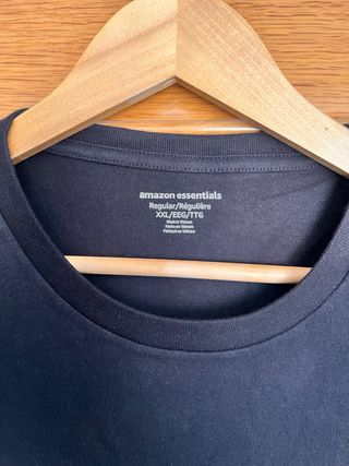 Amazon Essentials Camiseta Manga Larga XXL Negra 