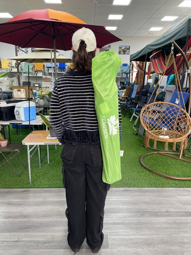 Cadeira de campismo dobrável verde Fengsen