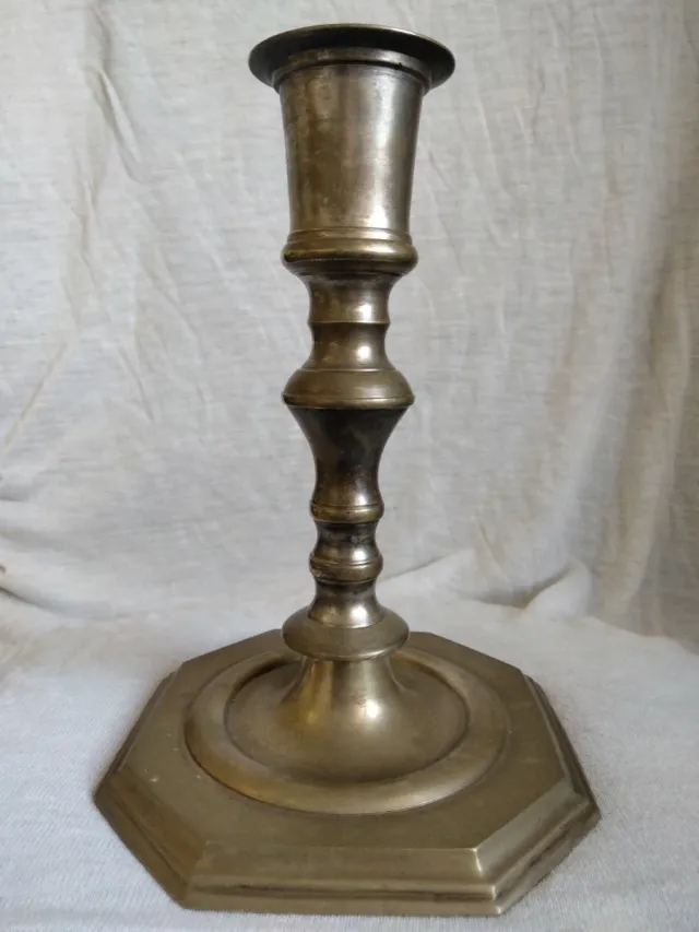 Portacandele in metallo dorato e argentato