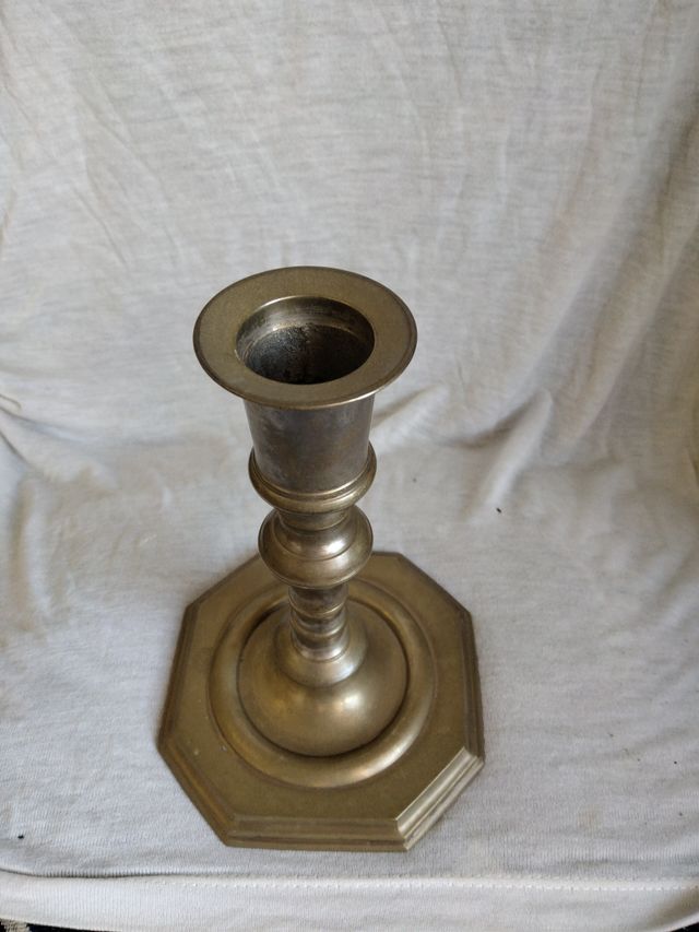 Portacandele in metallo dorato e argentato