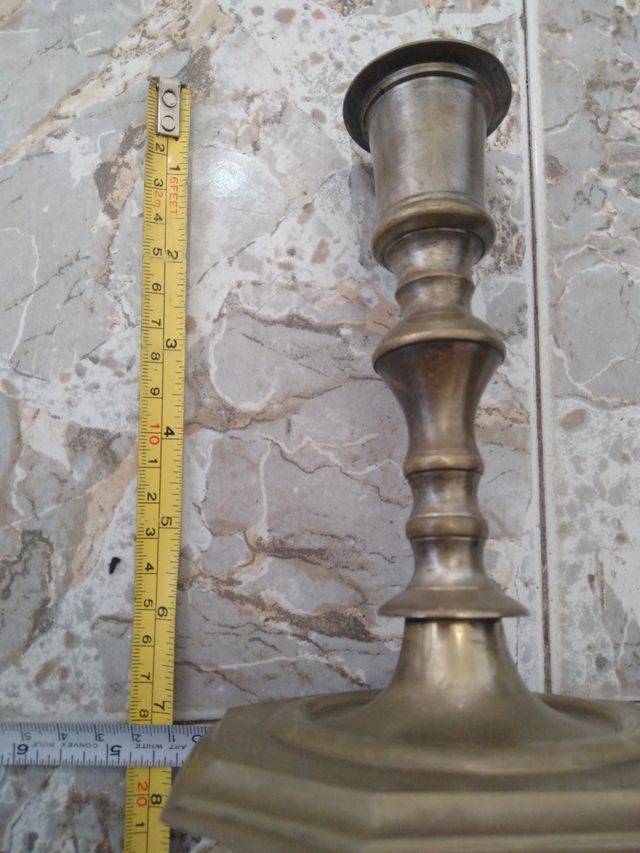 Portacandele in metallo dorato e argentato