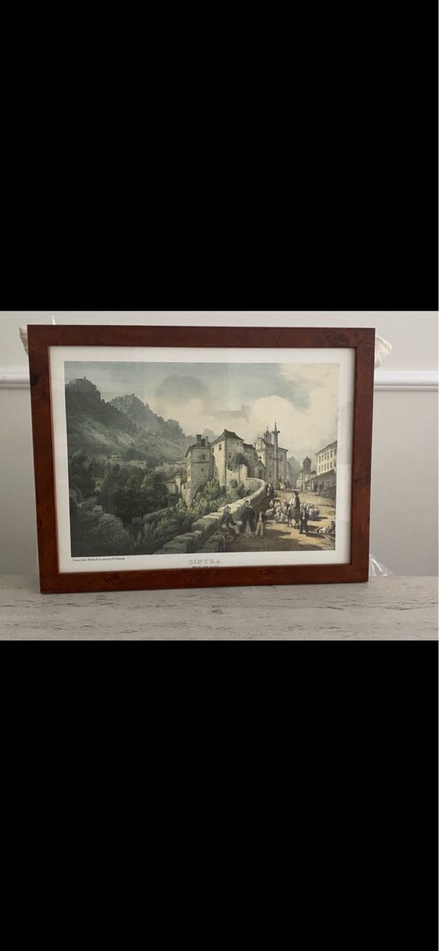 Cuadro de paisaje antiguo de Portugal