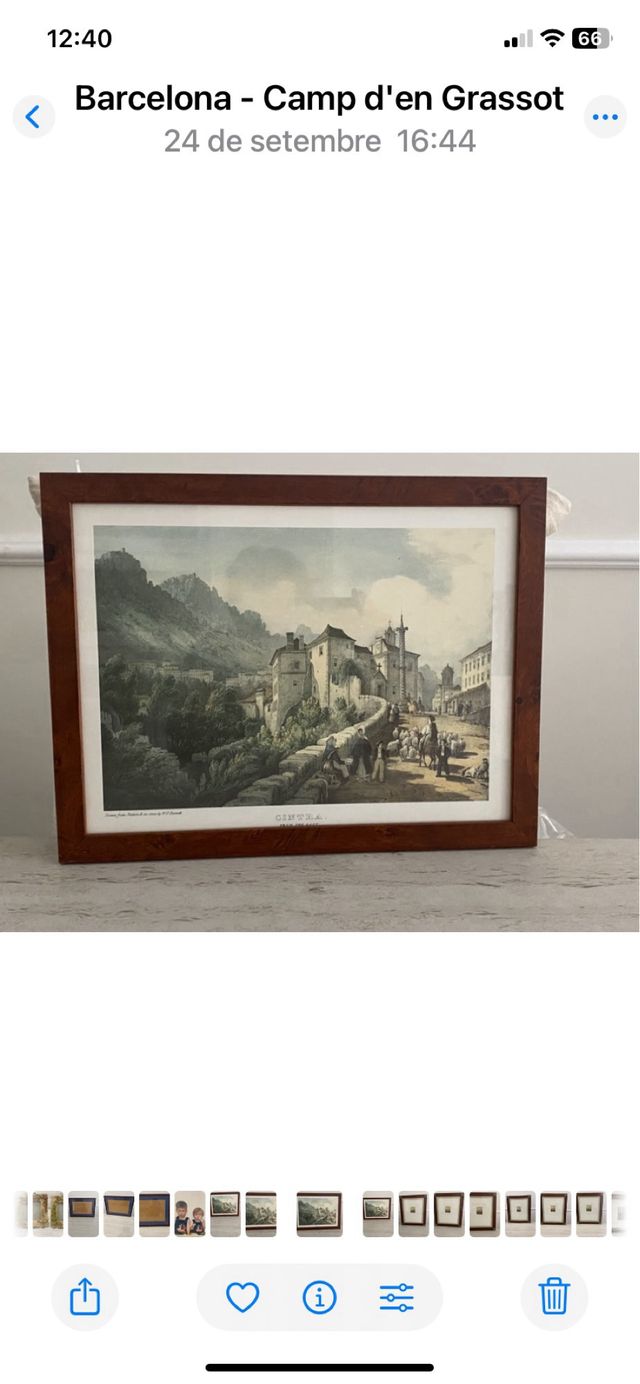 Cuadro de paisaje antiguo de Portugal