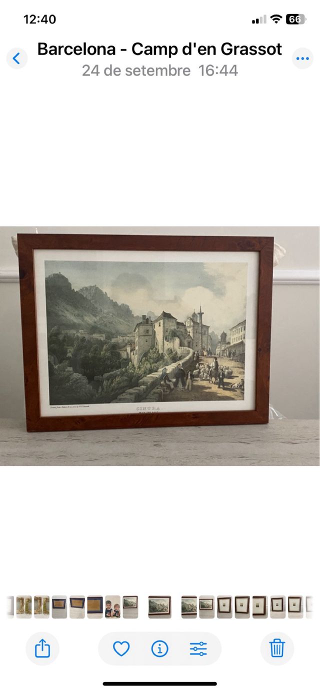 Cuadro de paisaje antiguo de Portugal