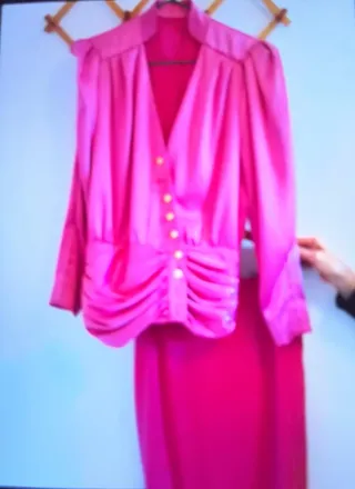 Conjunto Falda y Blusa para fiesta Rosa