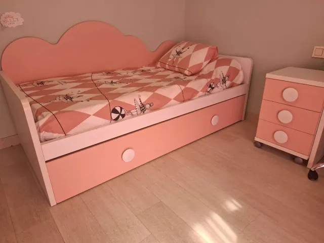Cama nido infantil rosa