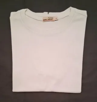 Camiseta básica azul claro manga corta