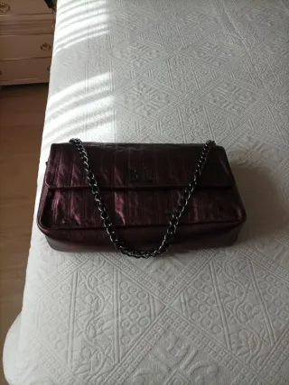 Bolso Bimba y Lola Piel Morado 30x20x7cm