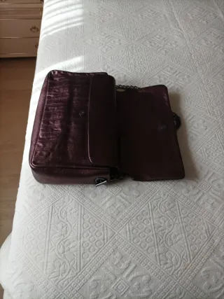 Bolso Bimba y Lola Piel Morado 30x20x7cm
