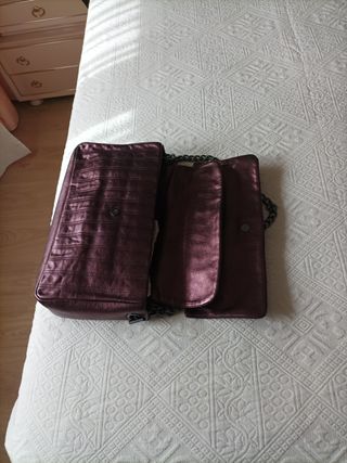 Bolso Bimba y Lola Piel Morado 30x20x7cm