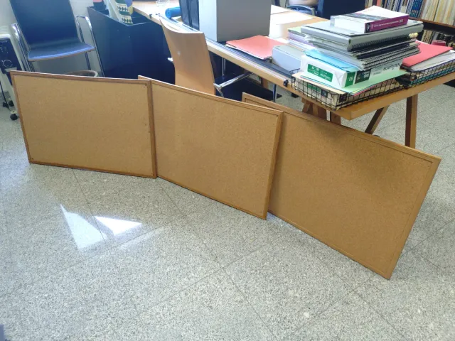 3 unidades de panel de corcho para pared