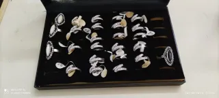 Lote 25 anillos rodio + 27 anillos a 1 € la unidad