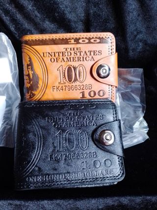 Cartera Billetera Hombre Diseño Dólar 100