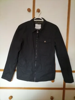 Chaqueta negra hombre forro guateado