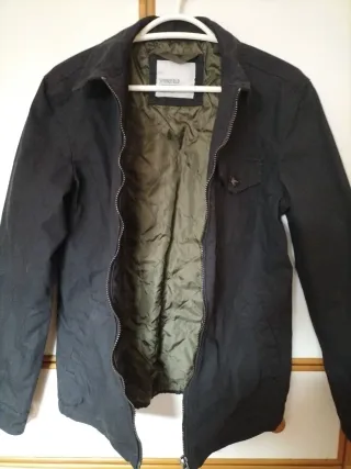 Chaqueta negra hombre forro guateado