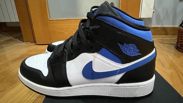 Tênis Jordan 1 Mid Racer Blue GS 39