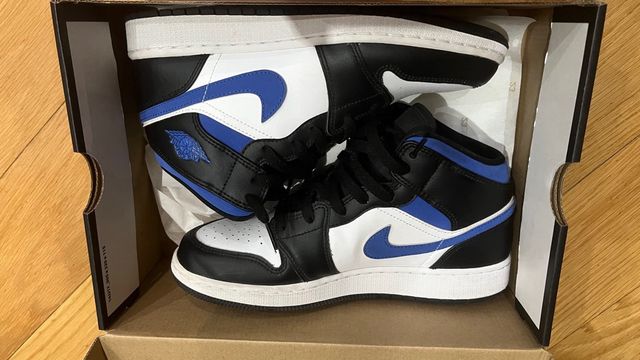 Tênis Jordan 1 Mid Racer Blue GS 39
