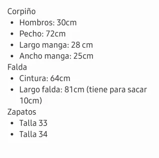 Traje Fallera Niña 8-10 Años