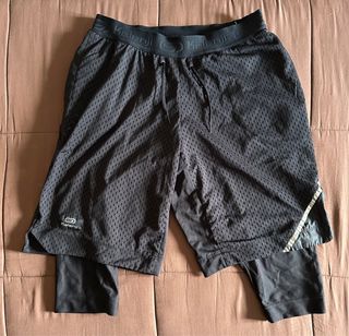 Pantalón corto running Kalenji negro