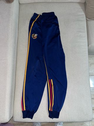 Pantalón Adidas azul y dorado