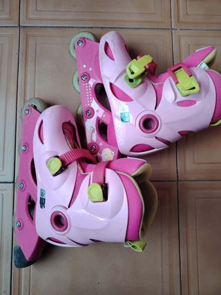 Patines en línea rosas Talla 30-32