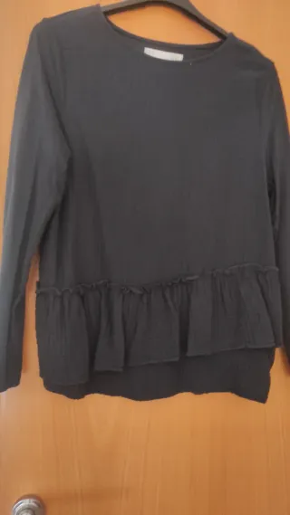 Camiseta blusón algodón azul 