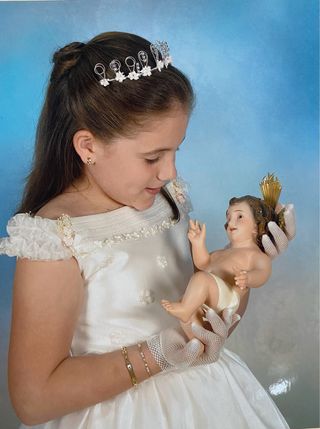 Traje de Comunión Niña Blanco/Dorado