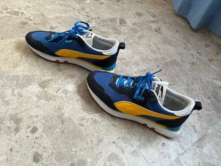 Zapatillas Puma Azul y Amarillo 
