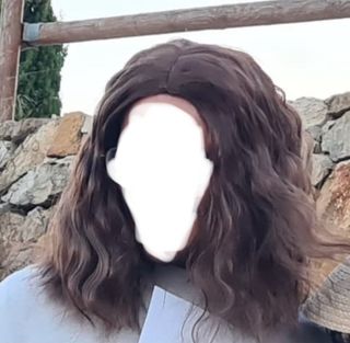 Peluca hombre marrón rizado FUIPVGI