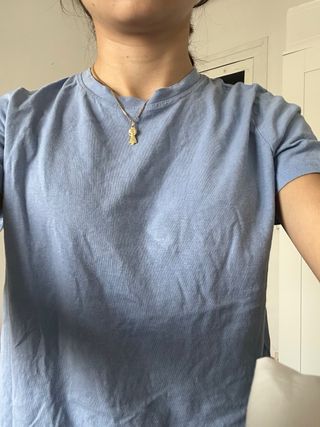 Camiseta azul manga corta