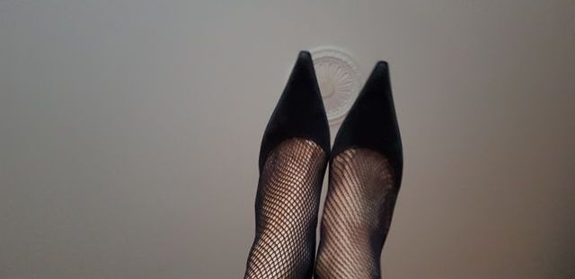 Scarpe tacco camoscio nere 37,5