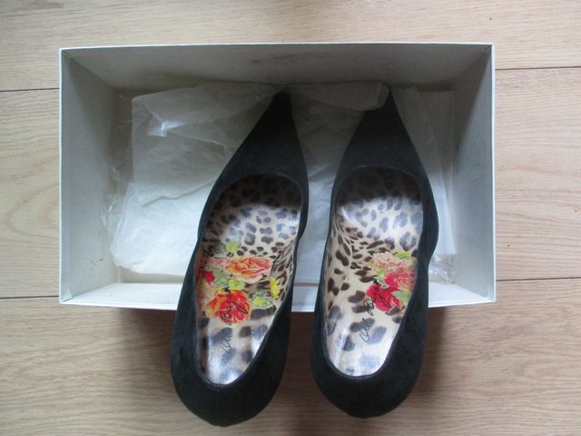 Scarpe tacco camoscio nere 37,5