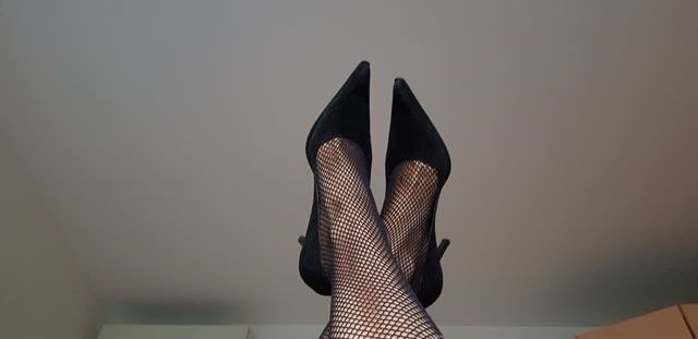 Scarpe tacco camoscio nere 37,5