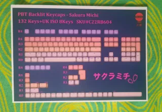 Juego de Teclas teclados gaming Sakura Michi tecla