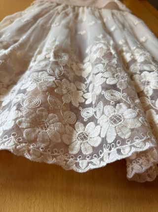 Vestido fiesta Molly Bracken Talla M Beige-rosa