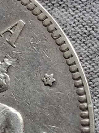 Moneda 5 Pesetas Plata 1870