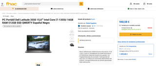 Portátil Dell Latitude 3550 i7 15.6 512GB SSD