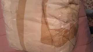 Piumone beige e marrone