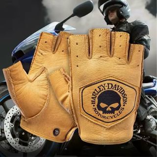 Guantes Harley Davidson Medio Dedo Retro