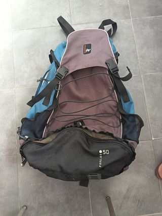 Mochila Quechua 50 Litros Azul/Gris