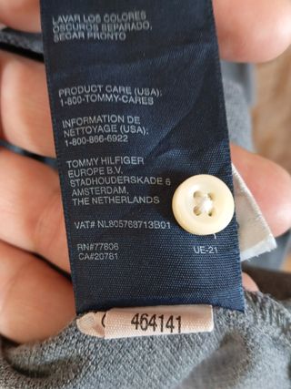 Polo Tommy Hilfiger Gris Manga Larga