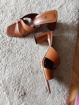 Sandalias Zara Talla 41 Marrón