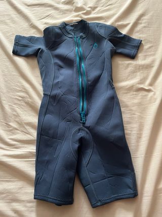 Neopreno corto azul con cremallera