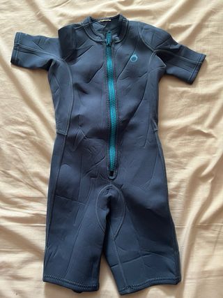 Neopreno corto azul con cremallera