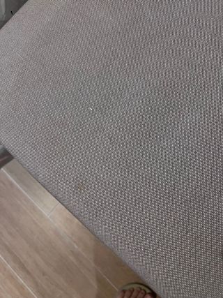 Silla comedor IKEA madera y tela gris