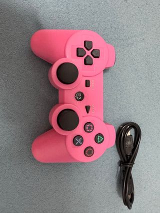 Mando PS3 Rosa + Cable Carga