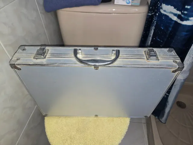 Maleta Estuche Maquillaje Plata