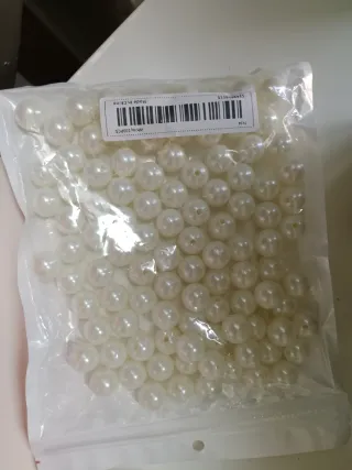 Lote 100 Abalorios Perla Blancos